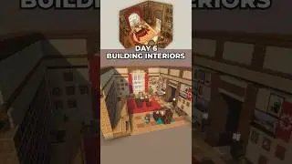 DAY 6 | Building Interiors Until I Become A Pro | Victorian Library | Study Room #minecraftchallenge
