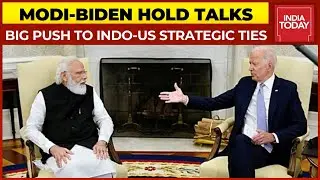 PM Narendra Modi - President Joe Biden Hold Bilateral Meeting At The Oval Office In The White House