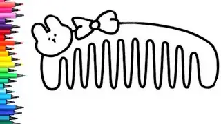 Cute Comb Drawing, Painting & Colouring for Kids and Toddlers_ Child Art | Drawing For Kids 