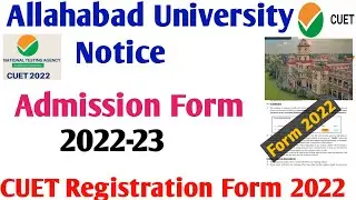 Allahabad university admission form 2022 fees eligibility cutoff course! AU cuet counseling form