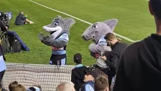 NRL Cronulla Sharks Mascots Reefy and Wanda August 2023