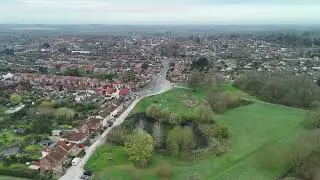 Drone Flight over The Neatherd Moor East Dereham Norfolk UK