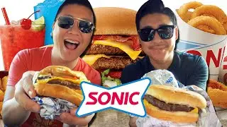 First Time Trying the Drive-in at Sonic - Fast Food Mukbang
