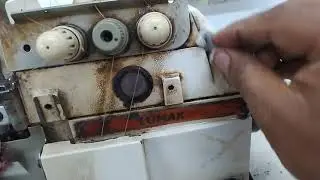 limpeza externa da máquina de costura overlock
