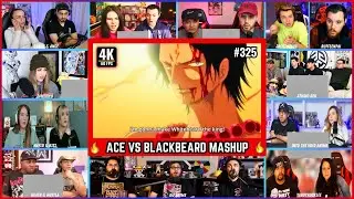 🔥🔥ACE VS BLACKBEARD Mega Reaction Mashup - One Piece Episode 325 Mega Reaction Mashup #onepiece325