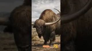 The Extinct Bison occidentalis of North America.#prehistoriclife #shorts #bison #ancientearth