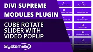 Divi Supreme Modules Cube Rotate Slider With Video Popup 👍