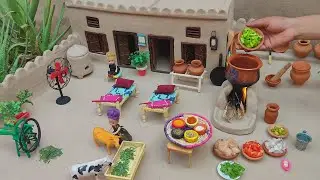 karela Gosht Recipe + Chapati | Karela Gosht Banane ka Tarika | Chicken karela,Pak Miniature Village