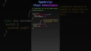 TypeScript Class Inheritance in one minute #Shorts