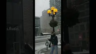 SNOWY DAY AT DOWNTOWN TORONTO.. (Bay st. and Bloor st. W) 🌸❤❤🌸