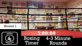 4 Round Boxing Match Training Timer 4-3 Min Rounds With 30 Second Breaks #Boxing