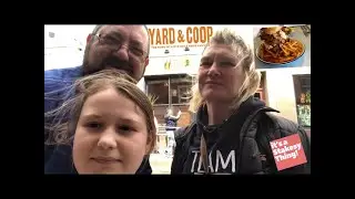 Enjoying a meal at Yard & Coop, Leeds