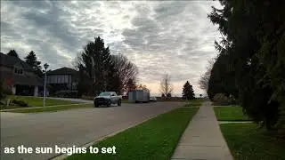 as the sun begins to set
