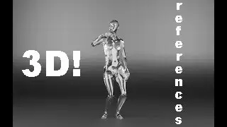 Using 3D software to create reference images for sculpting human figures.