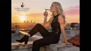 Sipping grey goose as the sun sets
