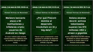 Noticias de Blockchain: domingo, 4 de enero de 2026, 07:33 a.m. #QixNewsCrypto