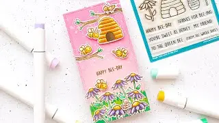 Mini slimline scene card with Mona