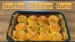 Stuffed Chicken Buns Recipe | Soft & Fluffy Bun with Spicy Chicken Filling
