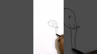 Wild elephant drawing #elephant #wildlife #drawing #video #art #ytshorts #trendingshorts #reels