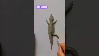 sand art wall lizard #animals