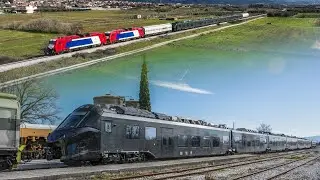 Alstom Coradia Stream test EMU arrives in Greece.