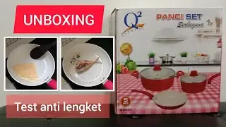 Unboxing Q2 panci set serbaguna || Test Anti Lengket