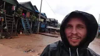 Floating Village on Tonle Sap Lake, Cambodia And Crocodile Farm