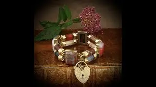 Antique Victorian Scottish 9Ct Gold And Agate Bracelet