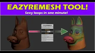 EaZyremesh Tool! A retopology plugin for Zbrush.