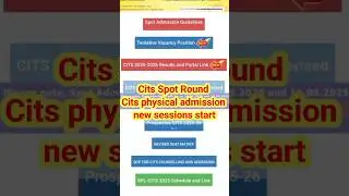 Cits final admission #Cits spot admission #Cits new session #cits #cti  #cits_new_update