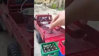 WOW! 😲 Red Truck & Yellow Tow Truck Do Amazing Sand Rescue! 🚛🚜 #shorts