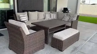 Review of the Ashley Brook Ranch Outdoor Sectional Set with Lounge Chair and Coffee Table