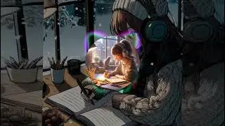 Cozy Study Vibes 📚 | Girl Studying at Desk with Cat 🐱 | Study with Me 🎧