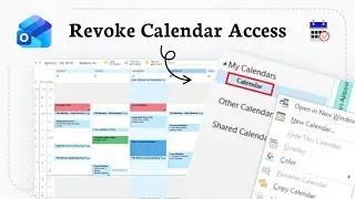 How to unshare Outlook Calendar (Sharing Termination)