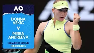 Donna Vekic v Mirra Andreeva Highlights | Australian Open 2026 First Round