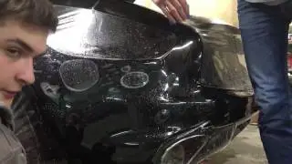 Нанесение защитной пленки Premiumshield на бампер одним куском без стыков