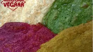 Crepes de garbanzo multicolor