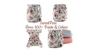 SweetPees Vintage Coral Pink Cloth Diapers with Free Large Zorb II Prefold Organic Cotton Insert