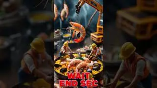 Little People Cooking shrimp khichuri । Macro Magic AI Generated Mini People #shortvideo #shorts #ai