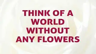 Think Of A World Without Any Flowers Song Lyrics Video - Divine Hymns