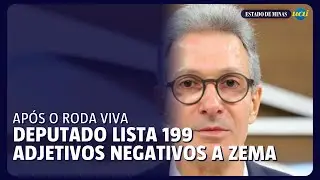 Deputado lista 199 adjetivos negativos a Zema ap&oacute;s entrevista no Roda Viva