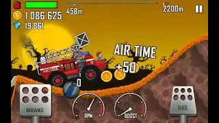 Hill Climb Racing - Haunted with Fire Truck
