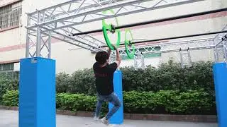 Commercial Business Plan Obstacle Course Wingnut Swing Ninja Warrior Aluminum Truss for Adults