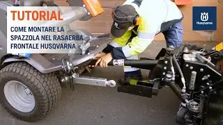 Come montare la spazzola sul rasaerba frontale Husqvarna