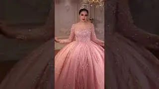 wedding gown 😍 ✨️ 💕 #fashion #gown #weddingdress #pinkgown #makeup  #weddingdress #royalgown