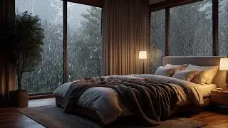 Soft Rain & Calming Music: Warm Room Atmosphere for Peaceful Sleep, Meditation, and Relaxation