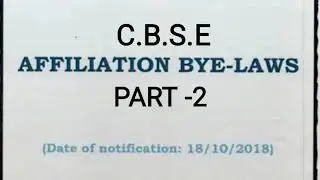CBSE BY LAWS - Part 2