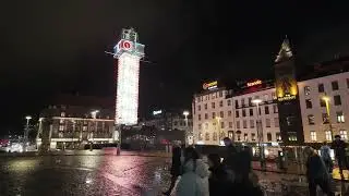 Oslo Central Station Winter Night 360&deg; | 4K Urban Exploration