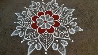 sankranti special rangoli design small beautiful kolam 3*2dots Anu'srangoli festival rangoli design