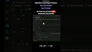 V   S1 EP17 Lab 1   Machine Learning in Python   del keyword   in Python